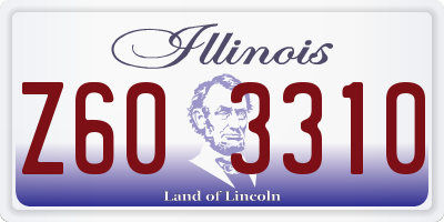 IL license plate Z603310