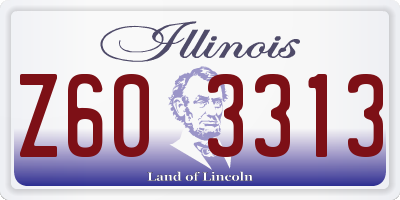 IL license plate Z603313