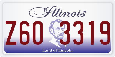 IL license plate Z603319