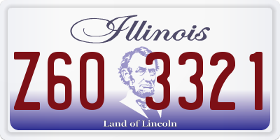 IL license plate Z603321