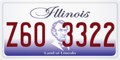 IL license plate Z603322