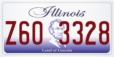 IL license plate Z603328