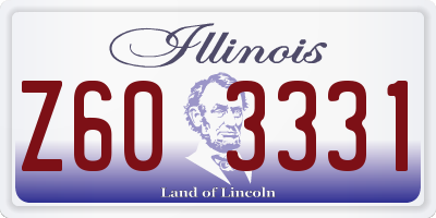 IL license plate Z603331