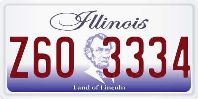 IL license plate Z603334
