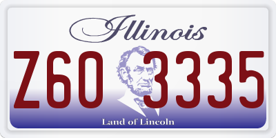 IL license plate Z603335
