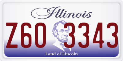 IL license plate Z603343