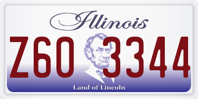 IL license plate Z603344