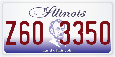 IL license plate Z603350