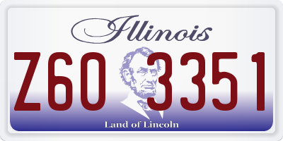 IL license plate Z603351