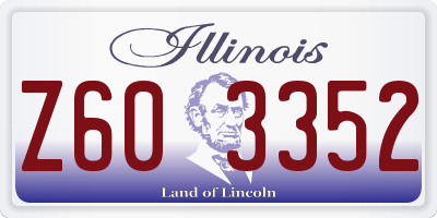 IL license plate Z603352