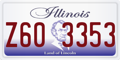 IL license plate Z603353