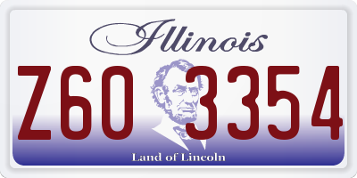 IL license plate Z603354