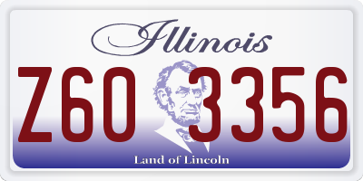 IL license plate Z603356