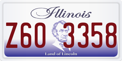 IL license plate Z603358