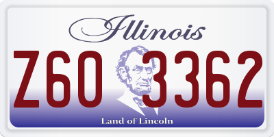 IL license plate Z603362