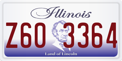 IL license plate Z603364