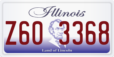 IL license plate Z603368
