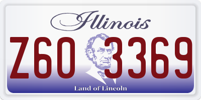 IL license plate Z603369