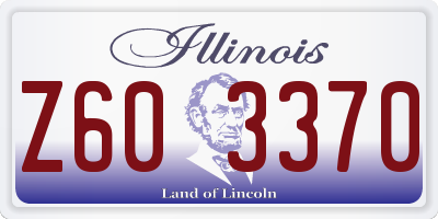 IL license plate Z603370