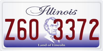 IL license plate Z603372