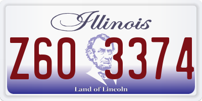 IL license plate Z603374