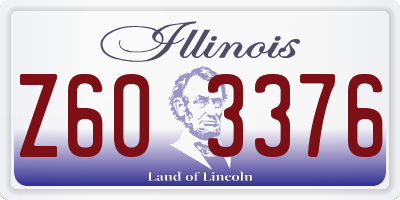 IL license plate Z603376