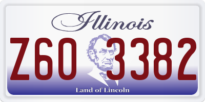 IL license plate Z603382