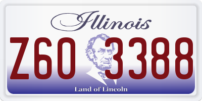 IL license plate Z603388
