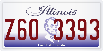 IL license plate Z603393
