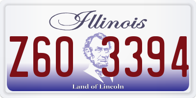 IL license plate Z603394