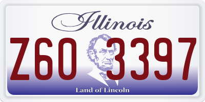IL license plate Z603397