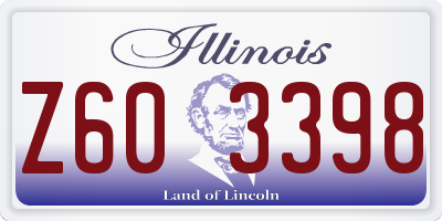 IL license plate Z603398