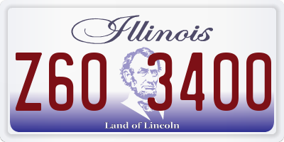 IL license plate Z603400