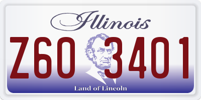 IL license plate Z603401