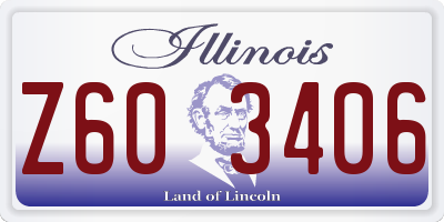 IL license plate Z603406