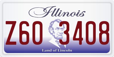 IL license plate Z603408