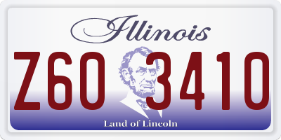 IL license plate Z603410
