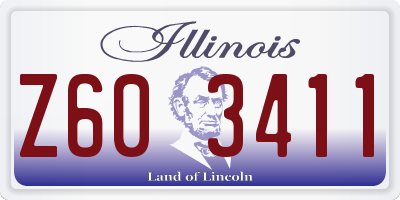 IL license plate Z603411