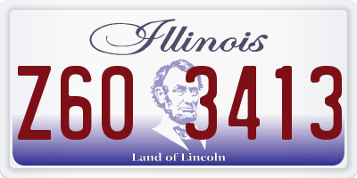IL license plate Z603413