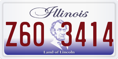 IL license plate Z603414
