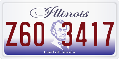 IL license plate Z603417