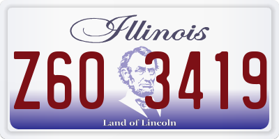 IL license plate Z603419