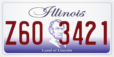 IL license plate Z603421