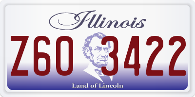 IL license plate Z603422