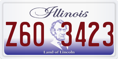 IL license plate Z603423