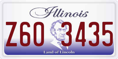 IL license plate Z603435