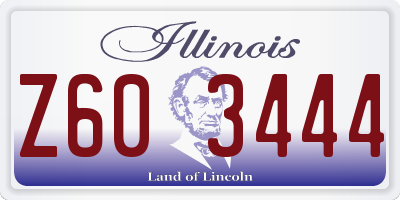IL license plate Z603444