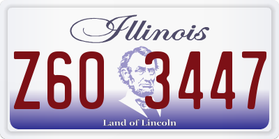 IL license plate Z603447