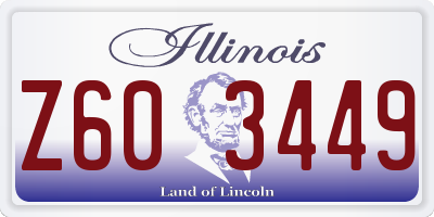 IL license plate Z603449