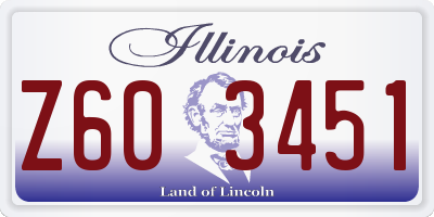 IL license plate Z603451